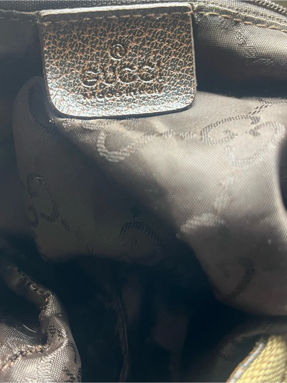 Gucci Beige GG Canvas Hobo with Brown Leather and Red-Green Web Accent
